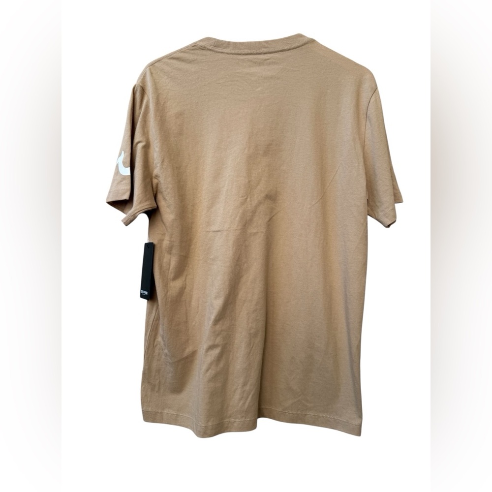 True Religion Men's Dimentional Logo T-Shirt-BEIG-NWT Size M - Picture 2 of 9